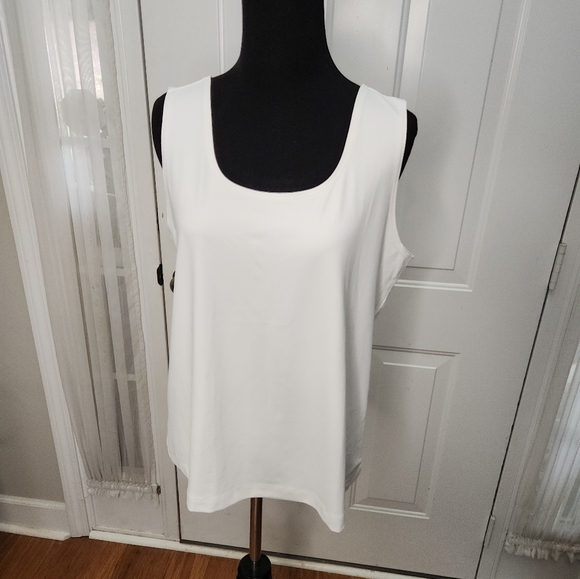 Chico's Tops Chicos White Nylon Spandex Tank Size Chicos 2 Large 2